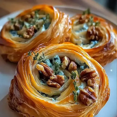 Blue Cheese Walnut Puff Pastry