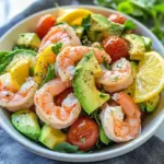 Lemon Shrimp + Avocado + Tomato Salad
