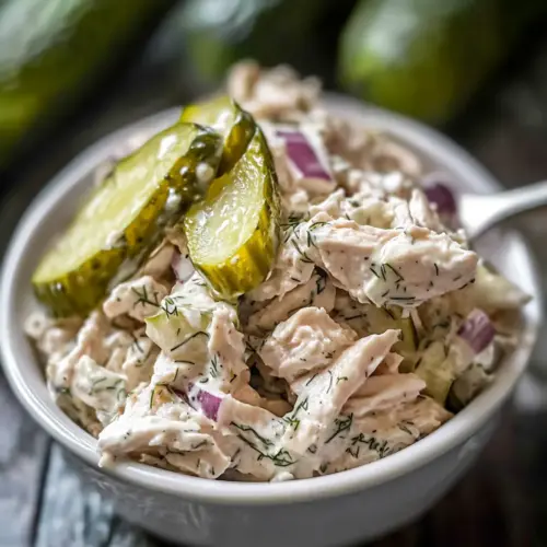Savory Dill Pickle Chicken Salad