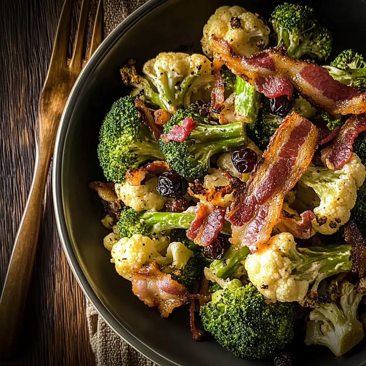 Roasted Cauliflower and Broccoli Salad