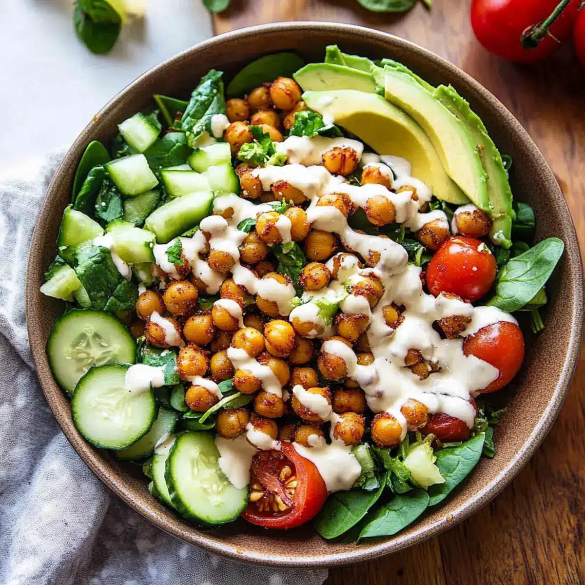Crispy Chili Lime Chickpea Salad