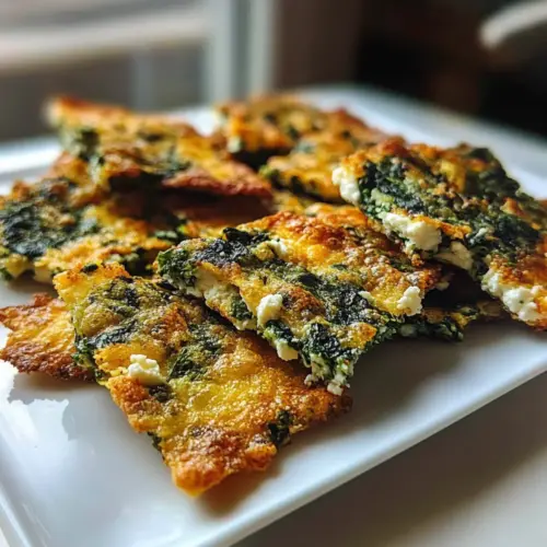 Mediterranean Spinach and Feta Cheese Crisps