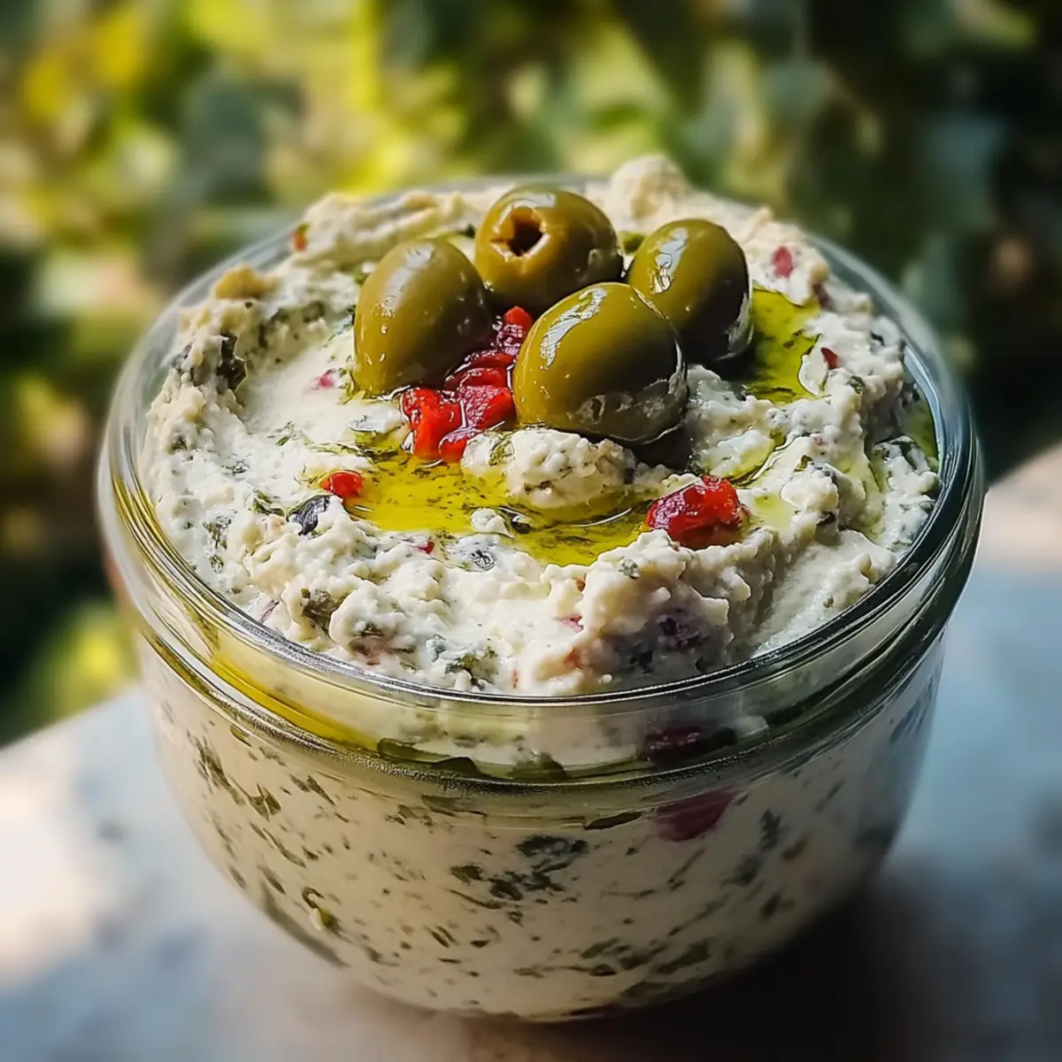 Creamy Feta & Green Olive Spread