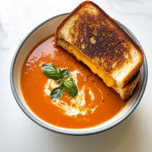Easy Tomato Soup With Grilled Cheese