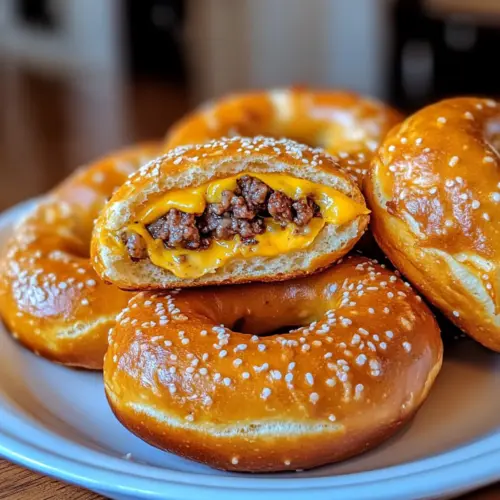 Cheeseburger Pretzel Bombs