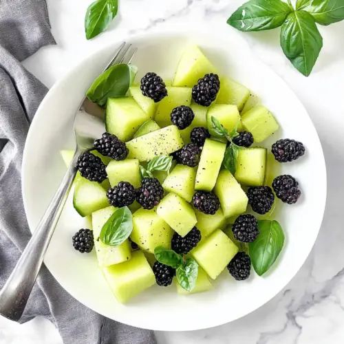 Blackberry Honeydew Salad with Basil