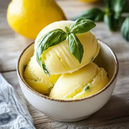 Lemon Basil Sorbet