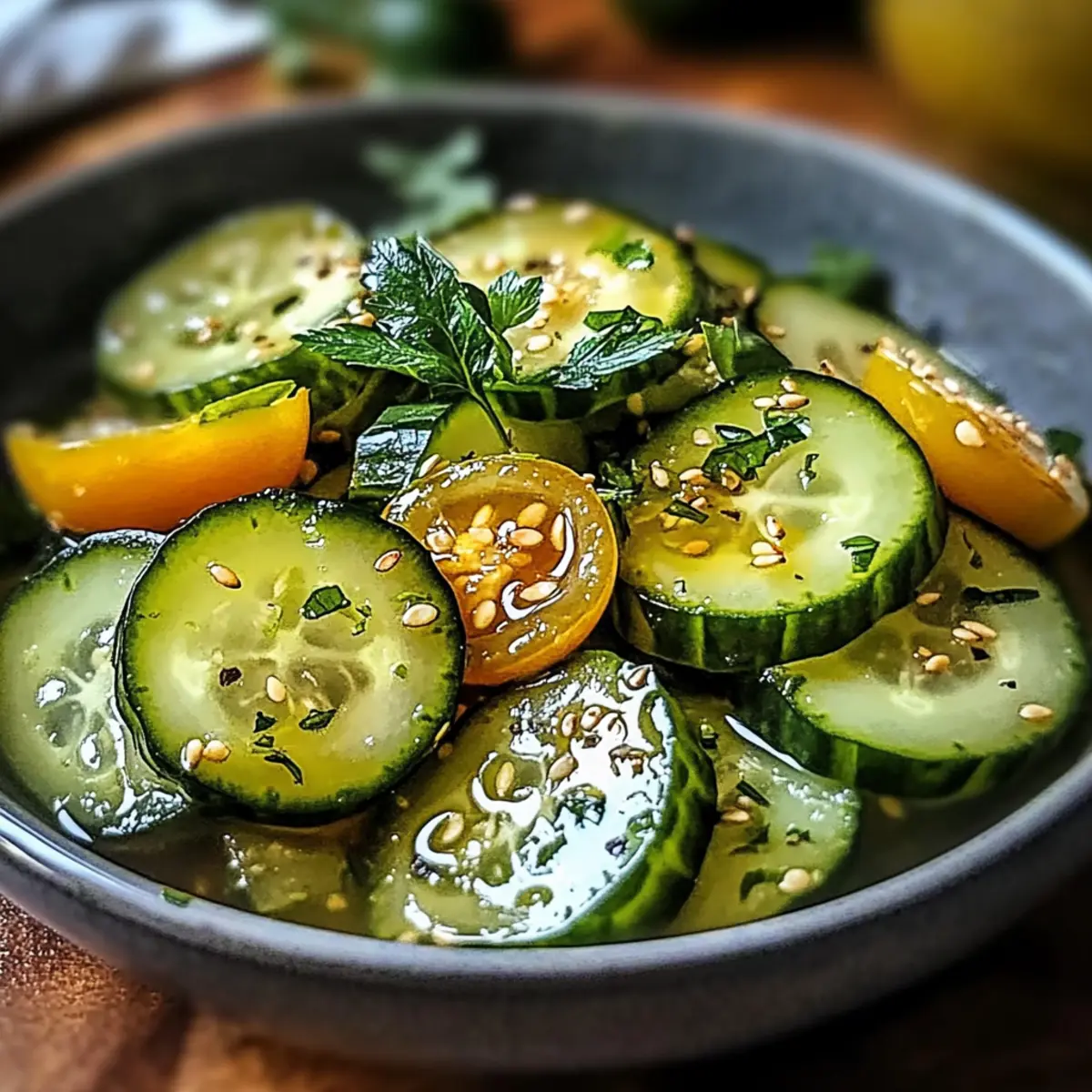Honey Lime Cucumber Salad