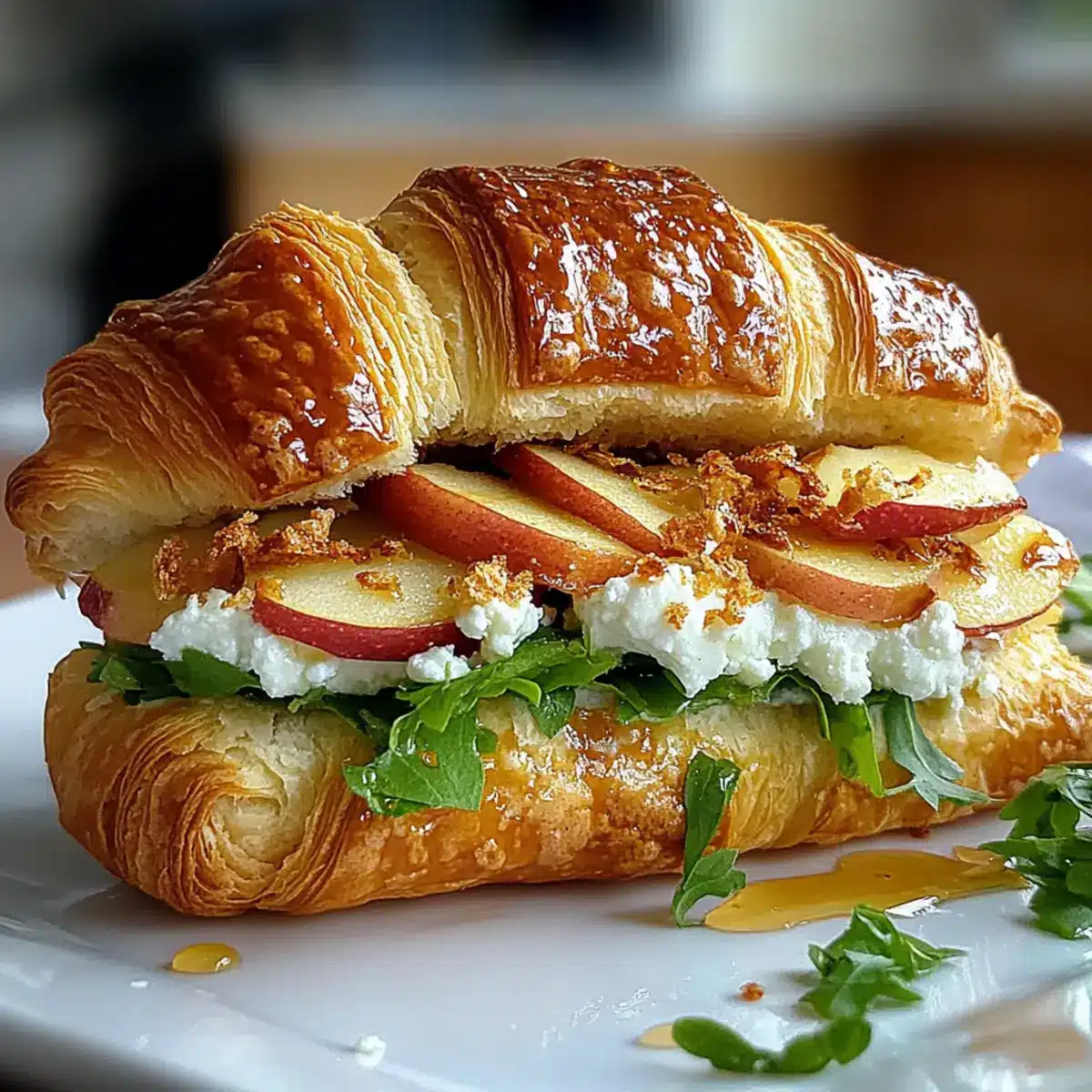 Apple & Goat Cheese Croissant Sandwich
