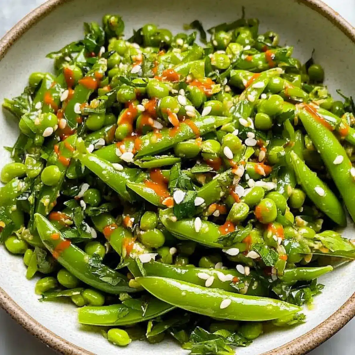 Chili Crisp Snap Pea Salad