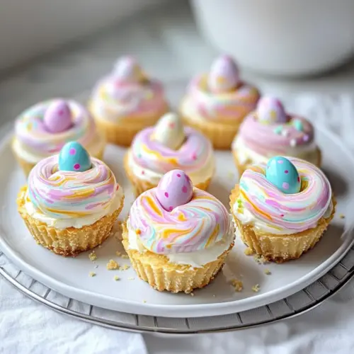 Easter No-Bake Mini Cheesecakes