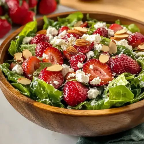 Strawberry Romaine Feta Salad