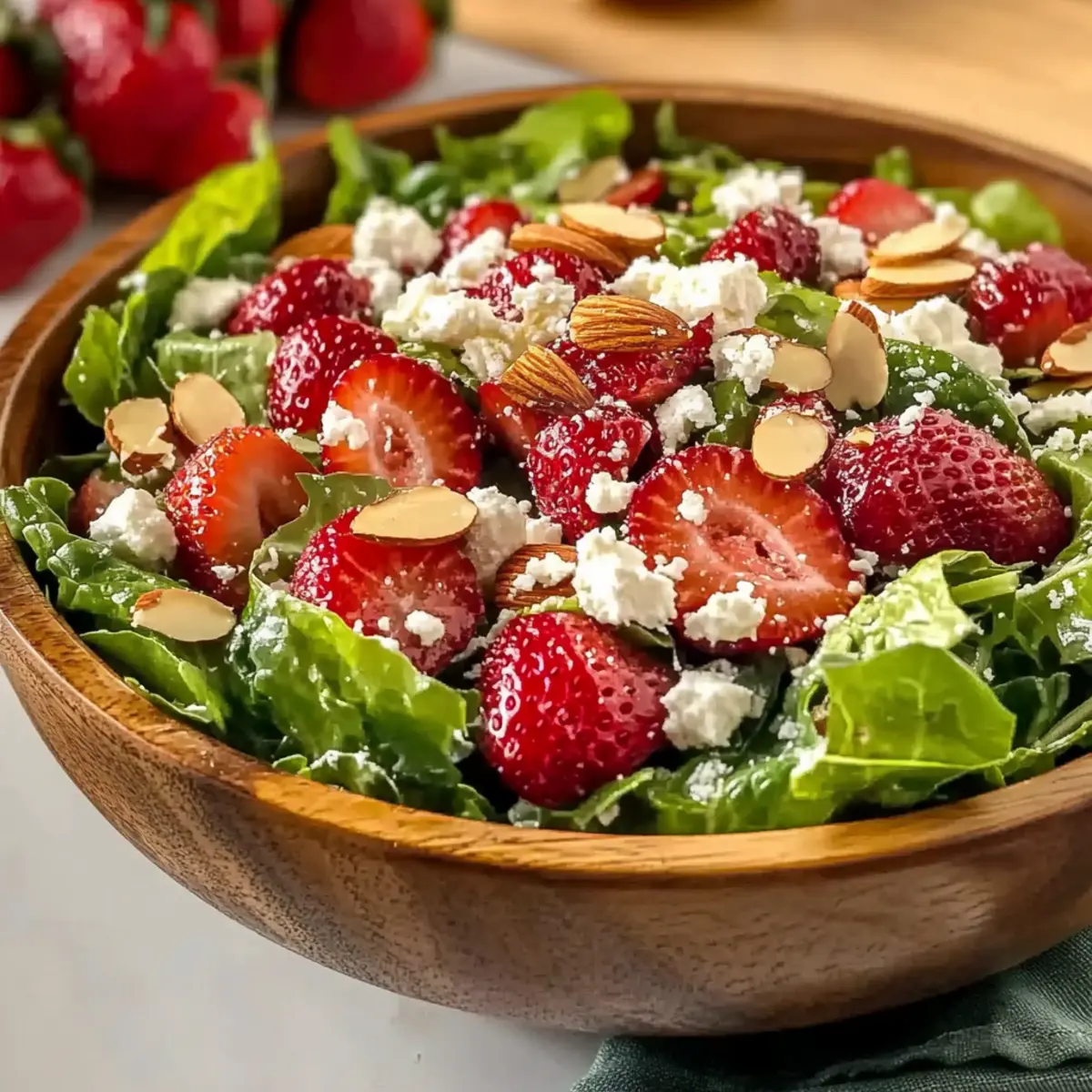 Strawberry Romaine Feta Salad