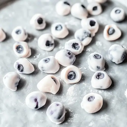Frozen Yogurt Covered Blueberries