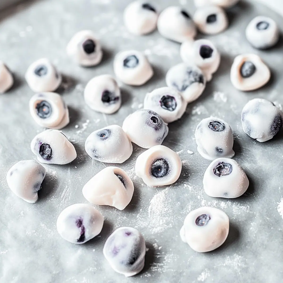 Frozen Yogurt Covered Blueberries