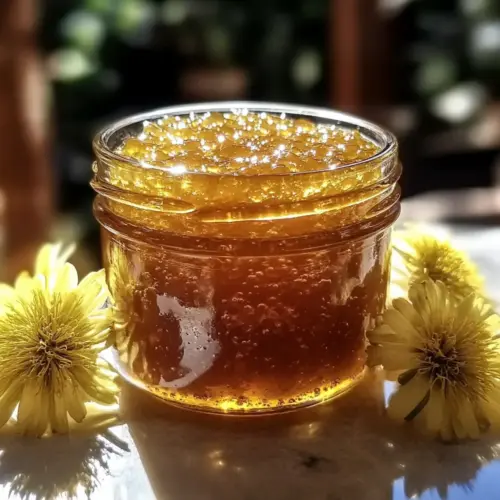 Fresh Homemade Dandelion Jelly Recipe with Honey