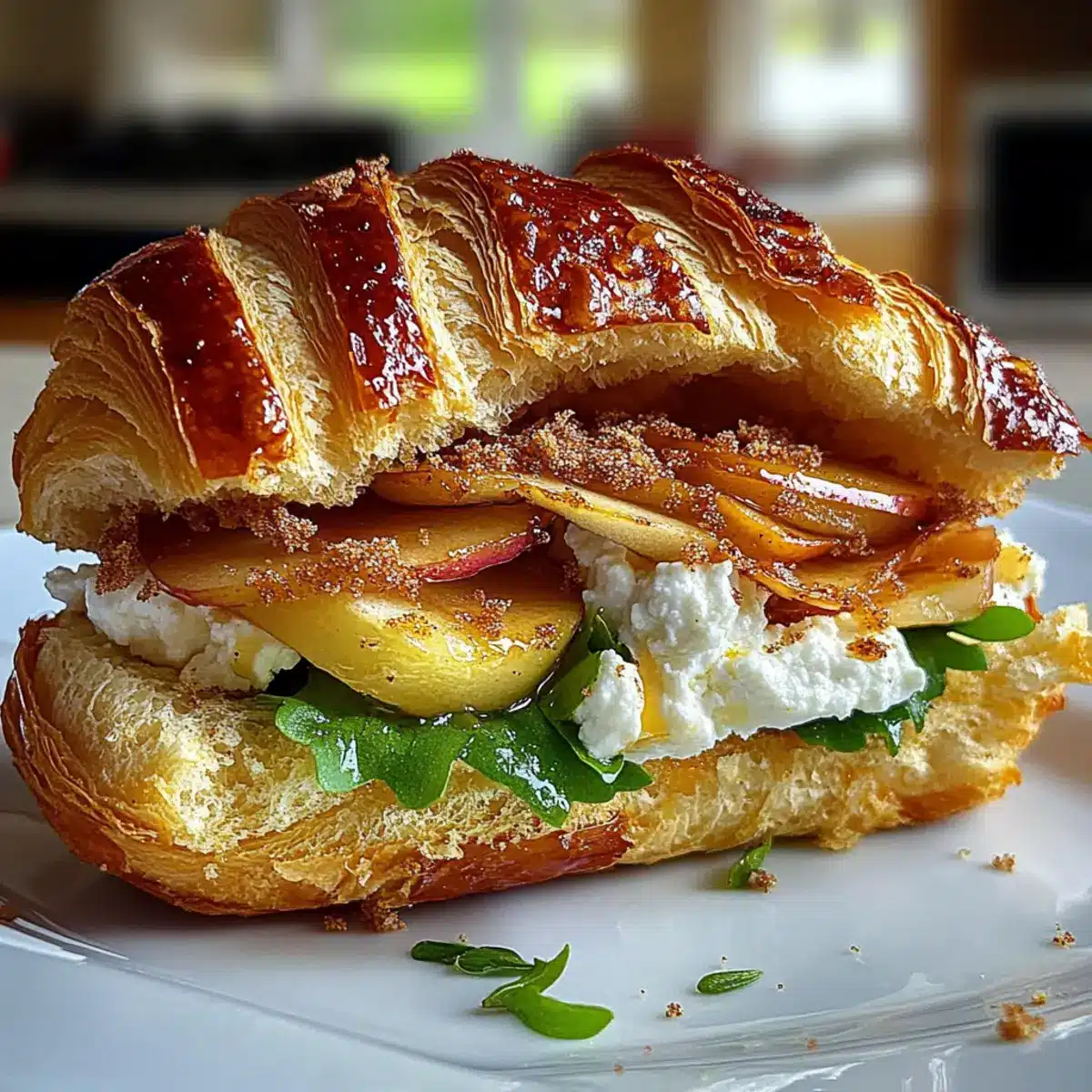 Apple & Goat Cheese Croissant Sandwich
