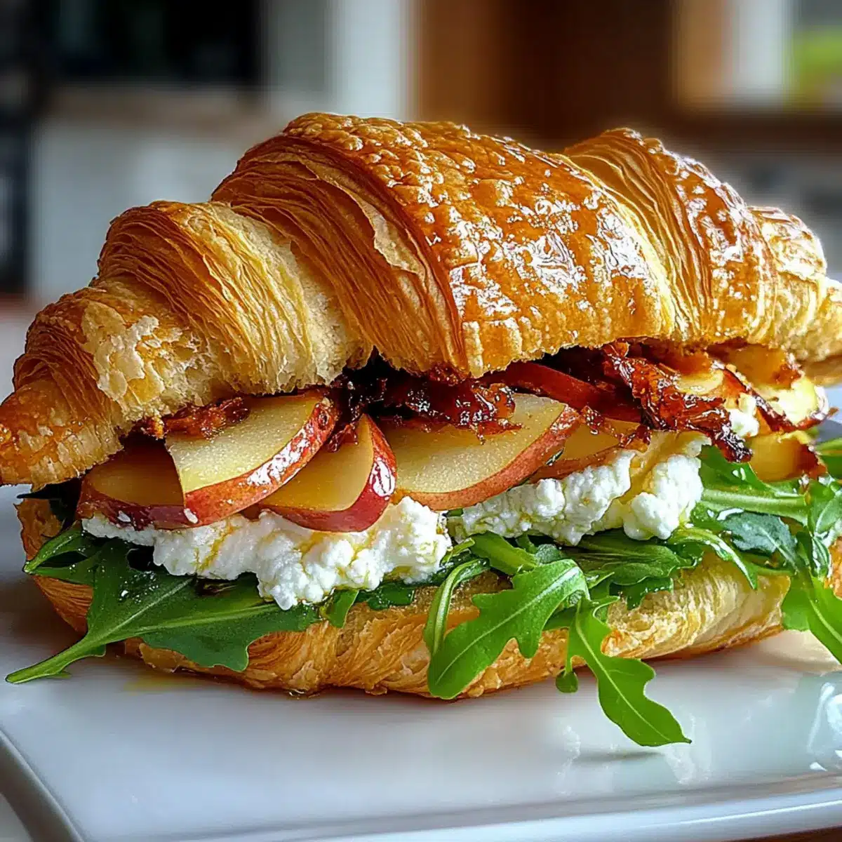 Apple & Goat Cheese Croissant Sandwich